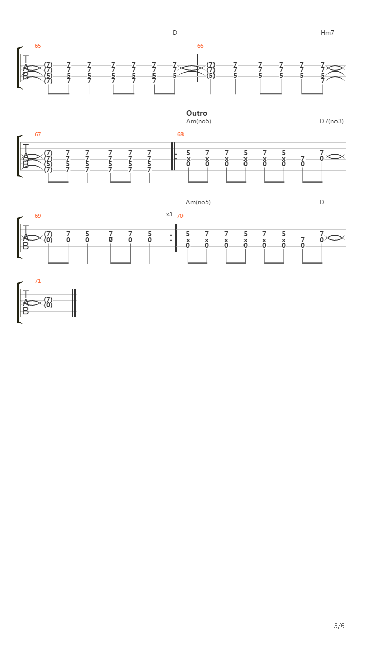 Doa吉他谱