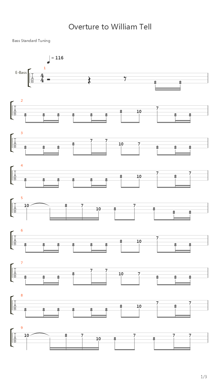 William Tell Overture吉他谱