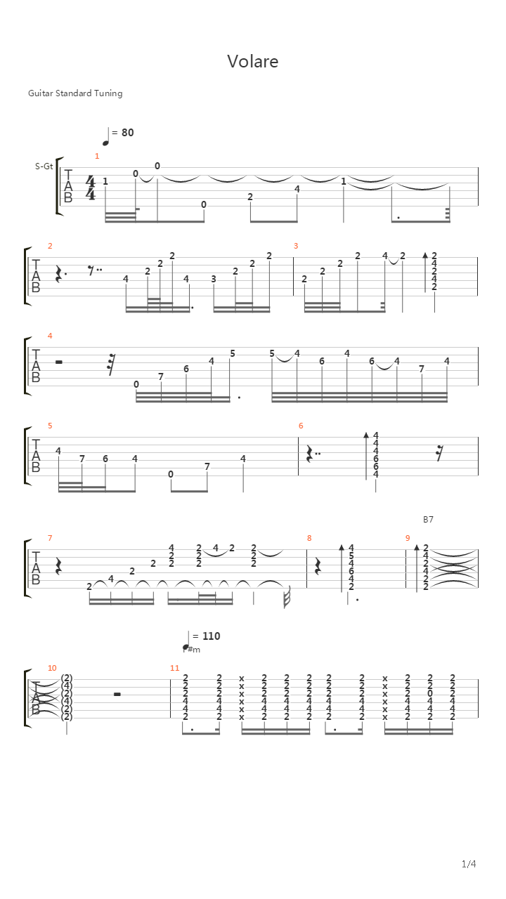 Volare  intro吉他谱