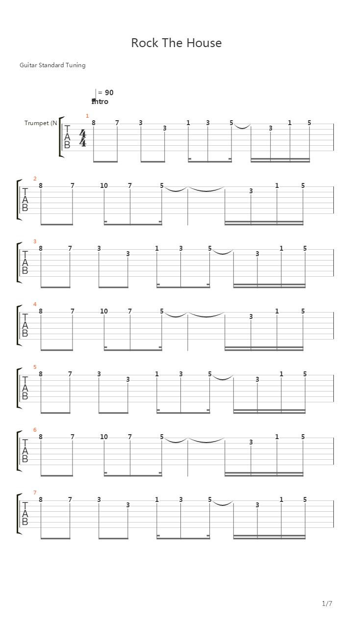 Rock The House吉他谱