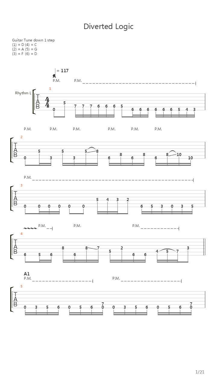 Diverted Logic吉他谱