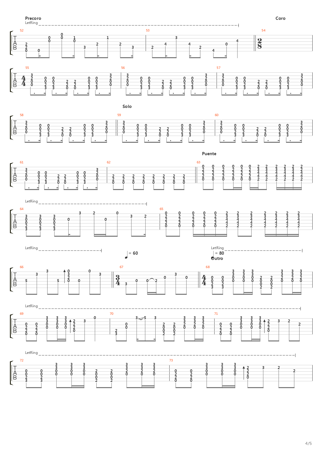 Puente吉他谱