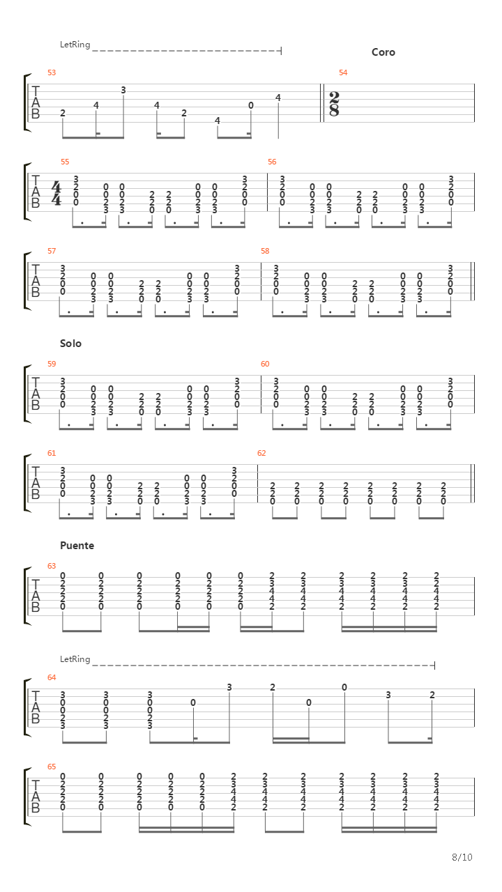 Puente吉他谱