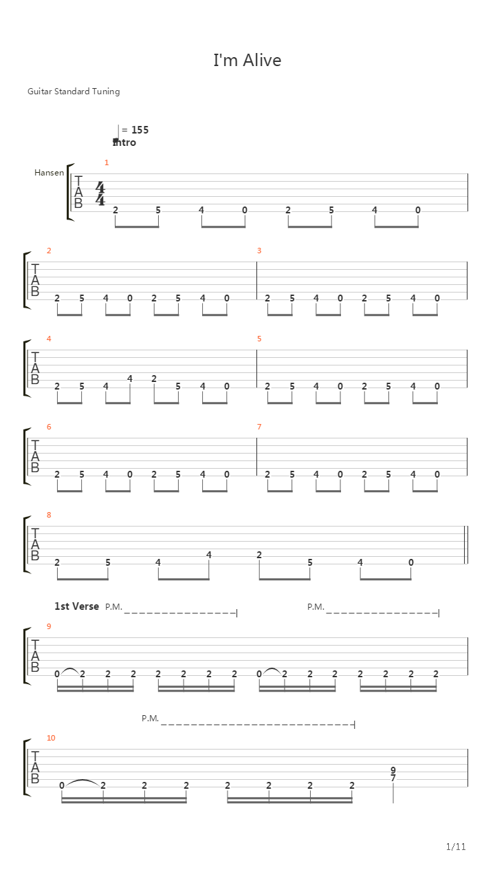 Im Alive吉他谱