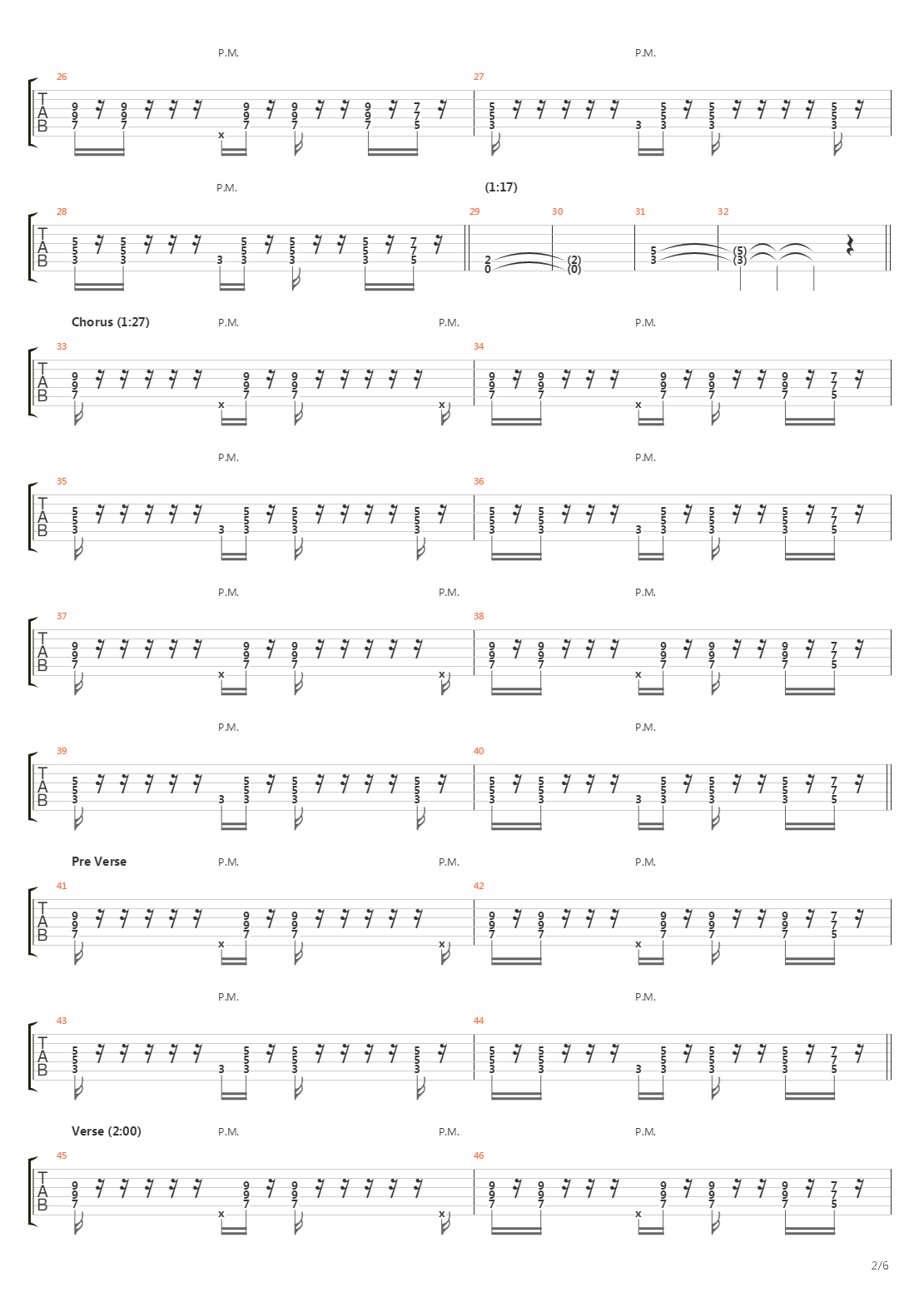 No 109吉他谱