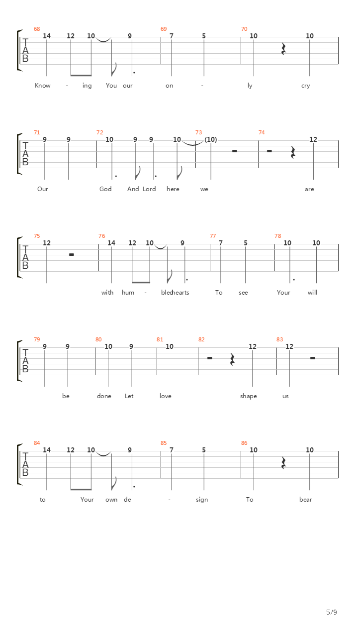 Narrow Road吉他谱