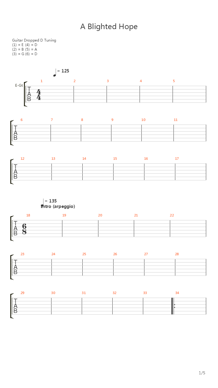 A Blighted Hope吉他谱