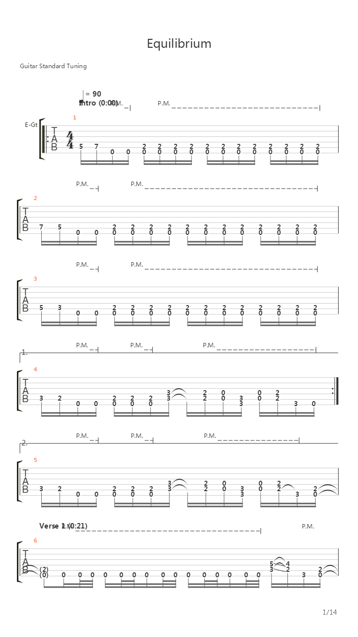 Equilibrium吉他谱