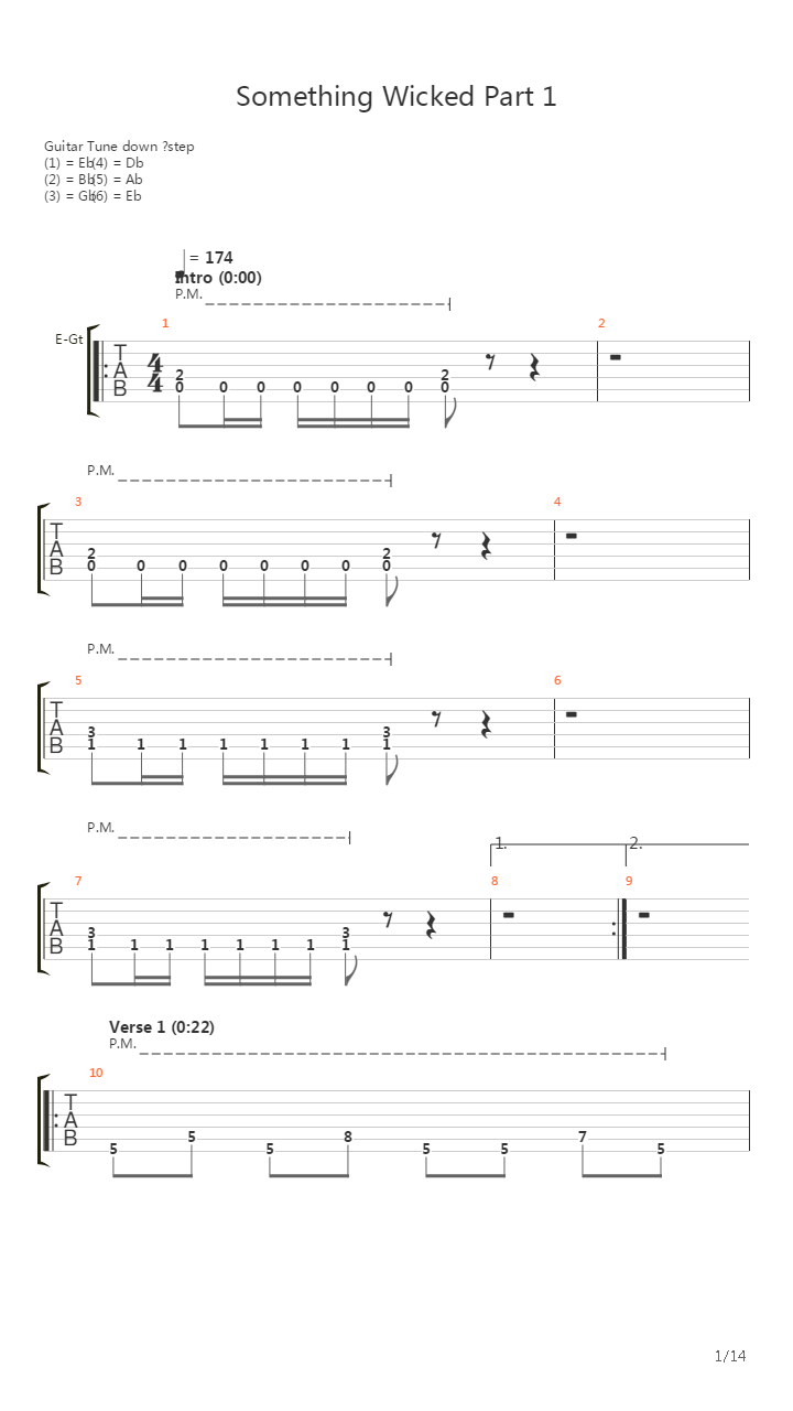 Something Wicked Part 1吉他谱
