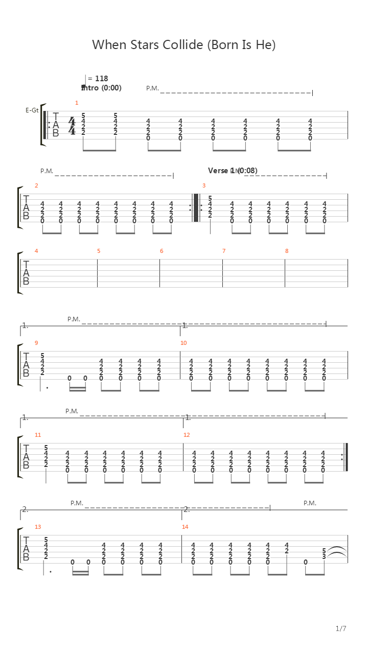 When Stars Collide Born Is He吉他谱