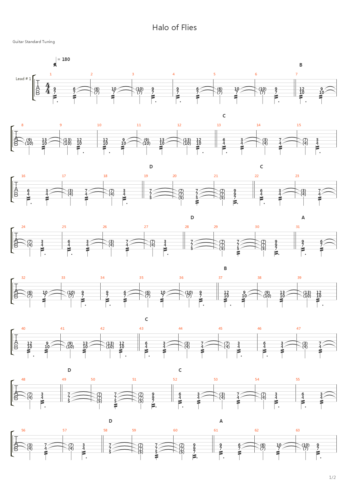 Halo Of Flies吉他谱
