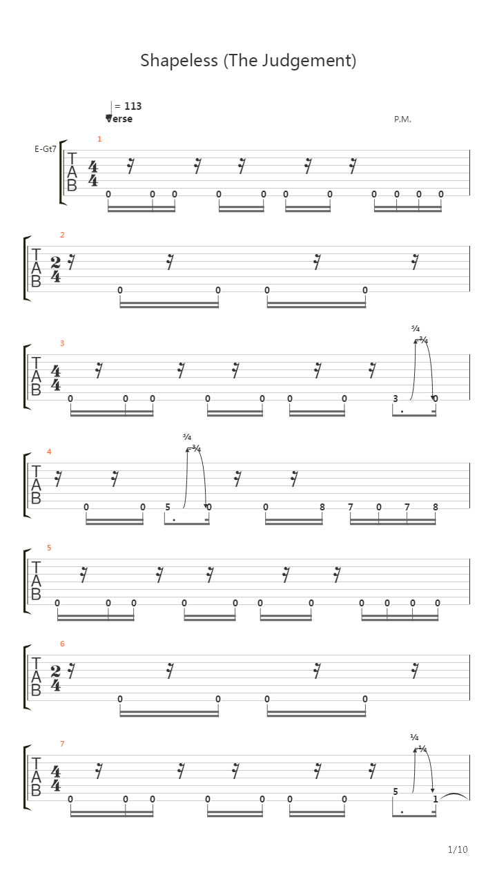 Shapeless The Judgement吉他谱