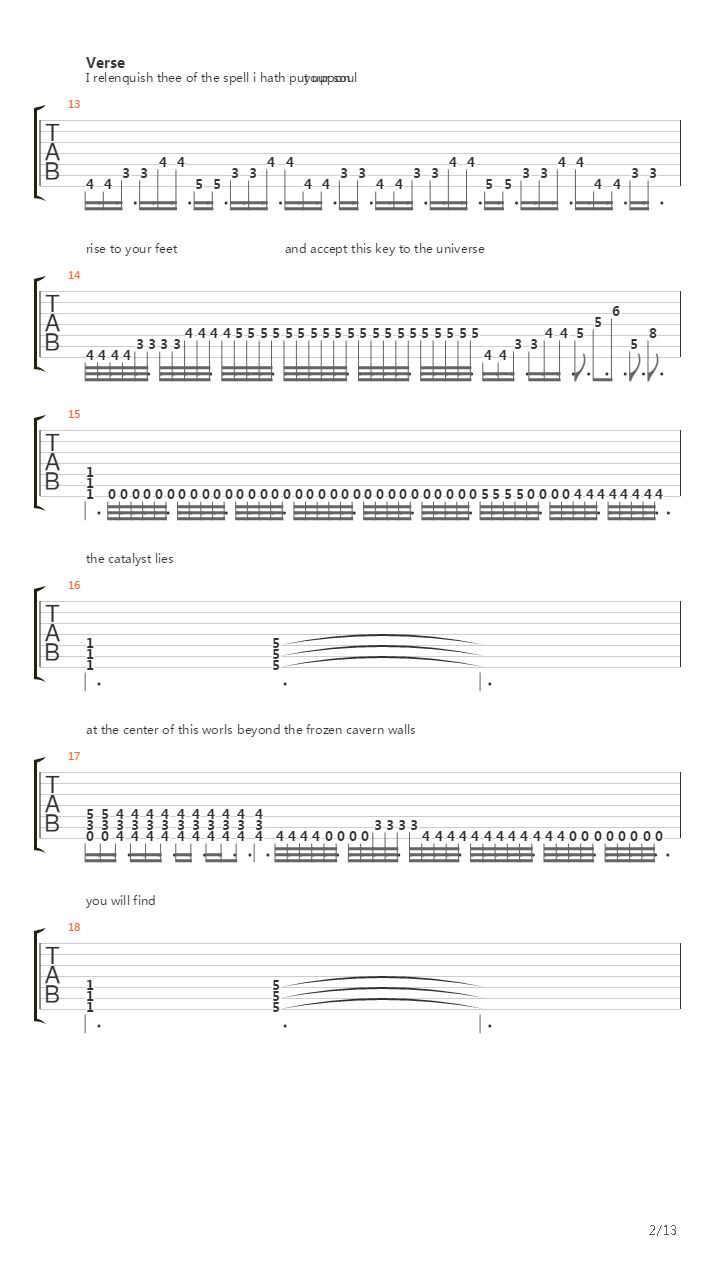 Formula Of Spores吉他谱