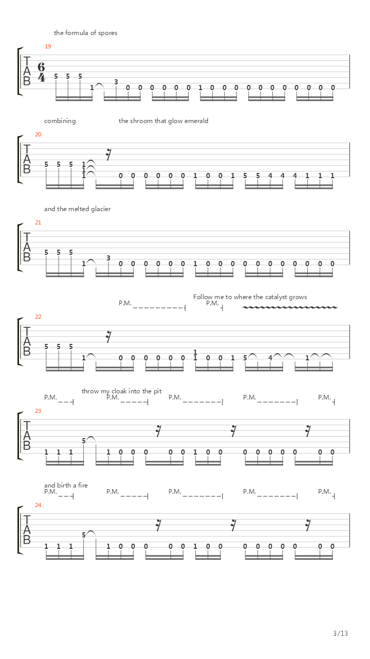 Formula Of Spores吉他谱