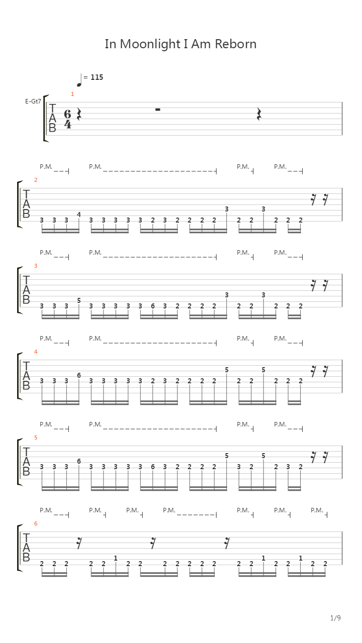 In Moonlight I Am Reborn吉他谱