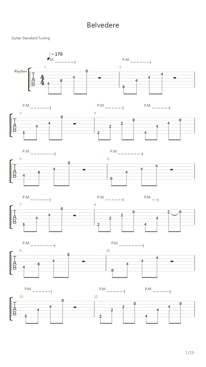 Belvedere吉他谱