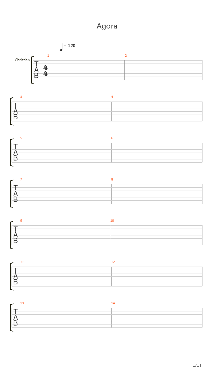 Agora吉他谱