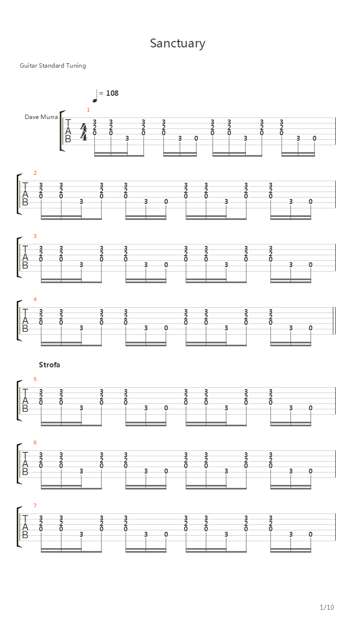 Sanctuary吉他谱