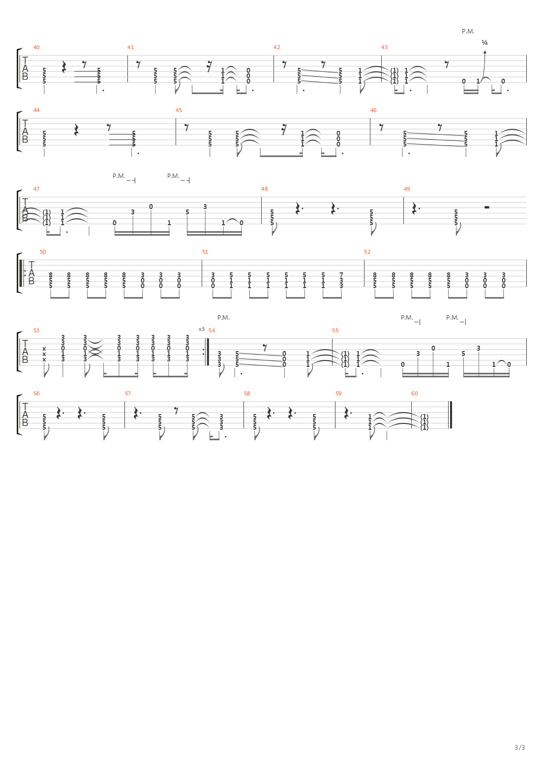 Coma吉他谱