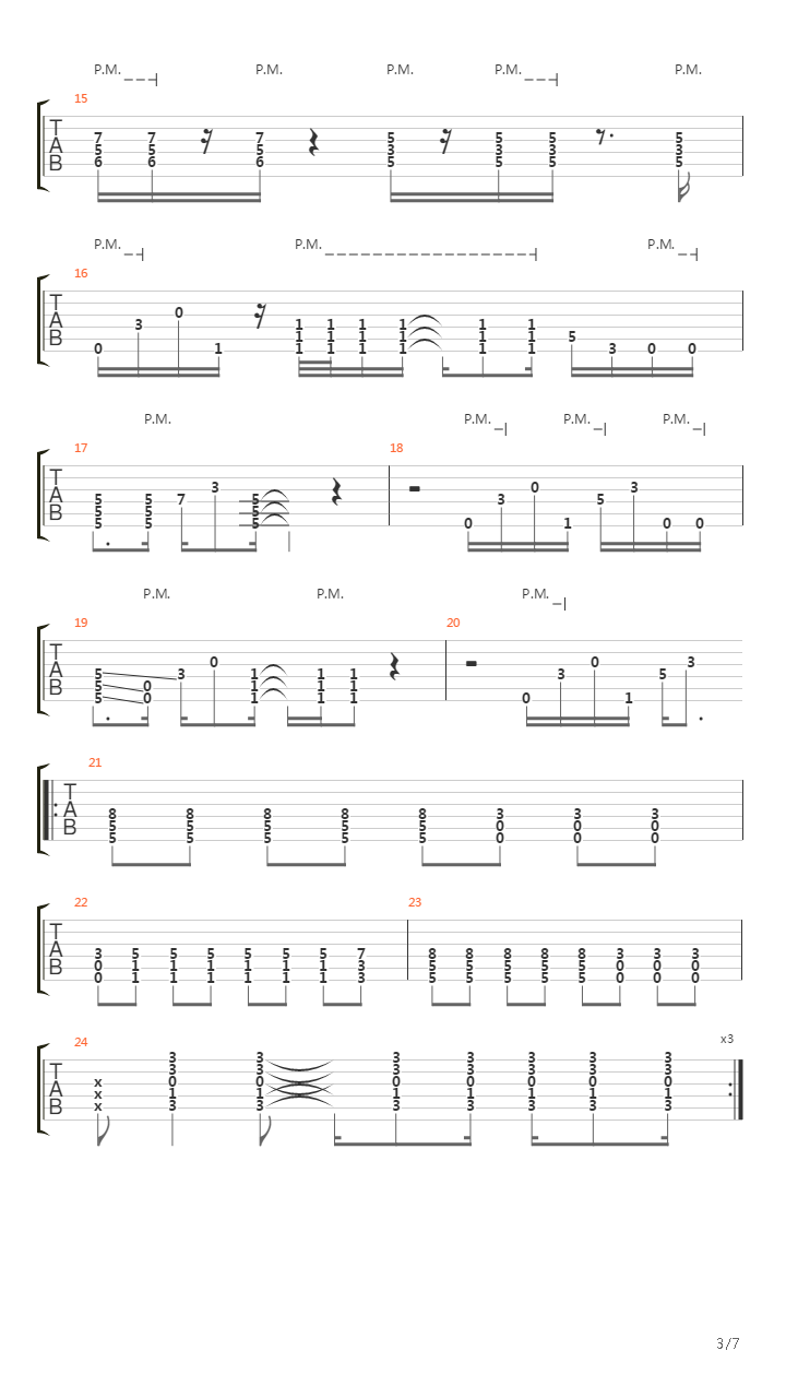 Coma吉他谱