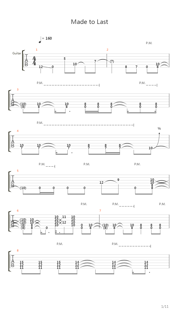 Made To Last吉他谱