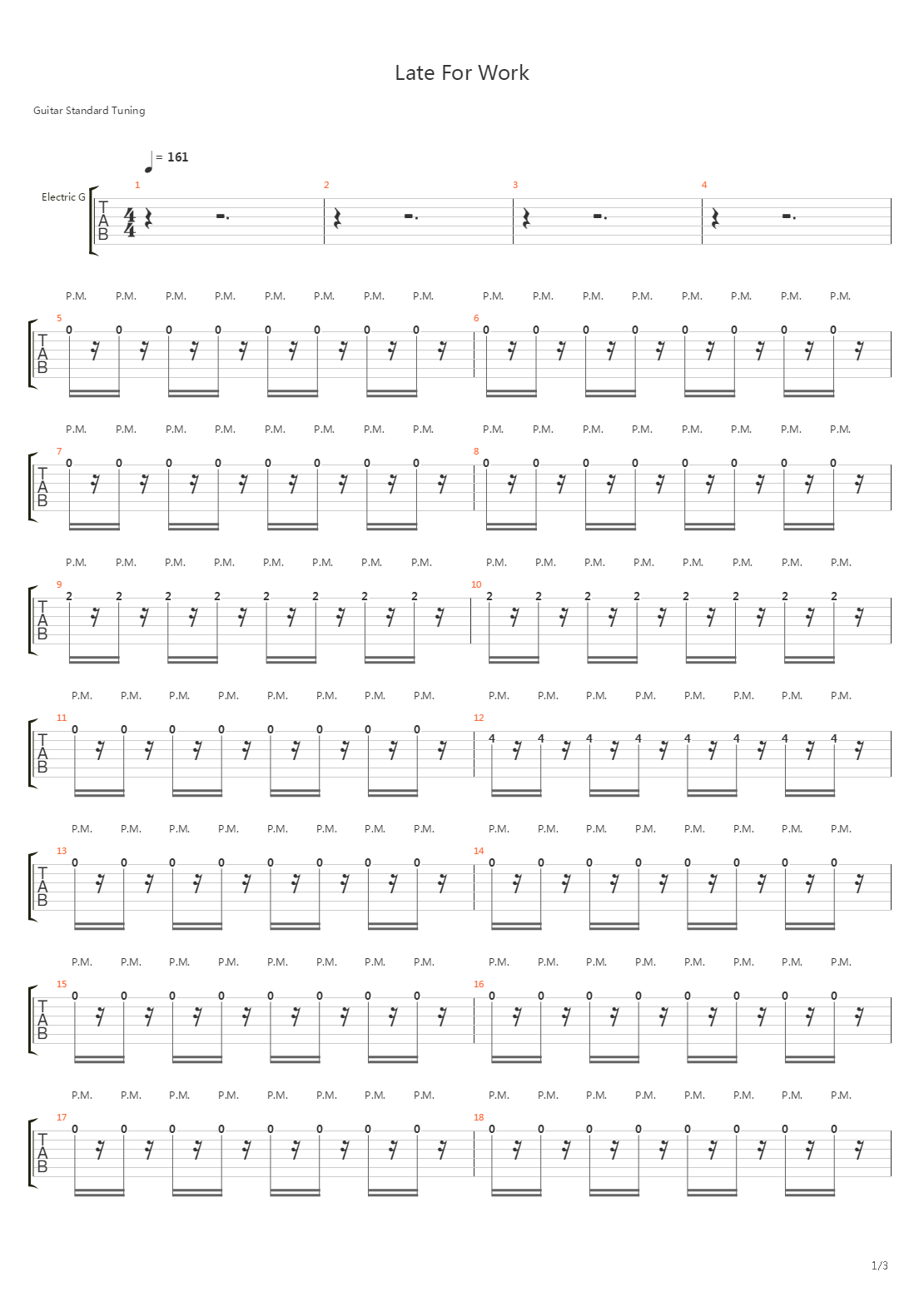 Late For Work吉他谱
