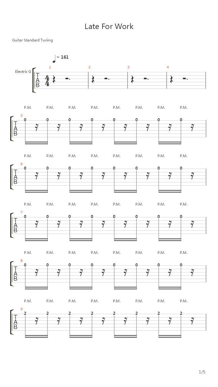 Late For Work吉他谱