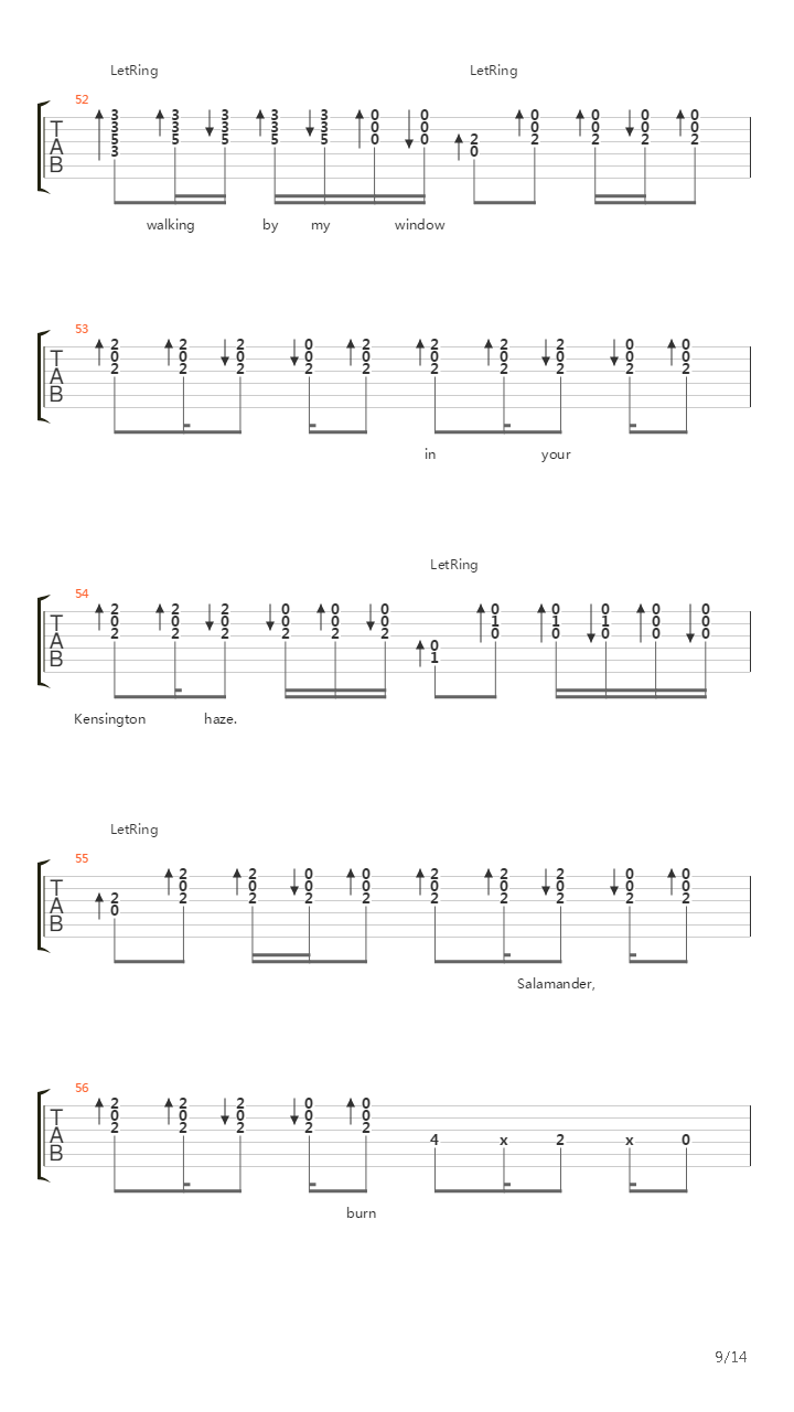 Salamander吉他谱