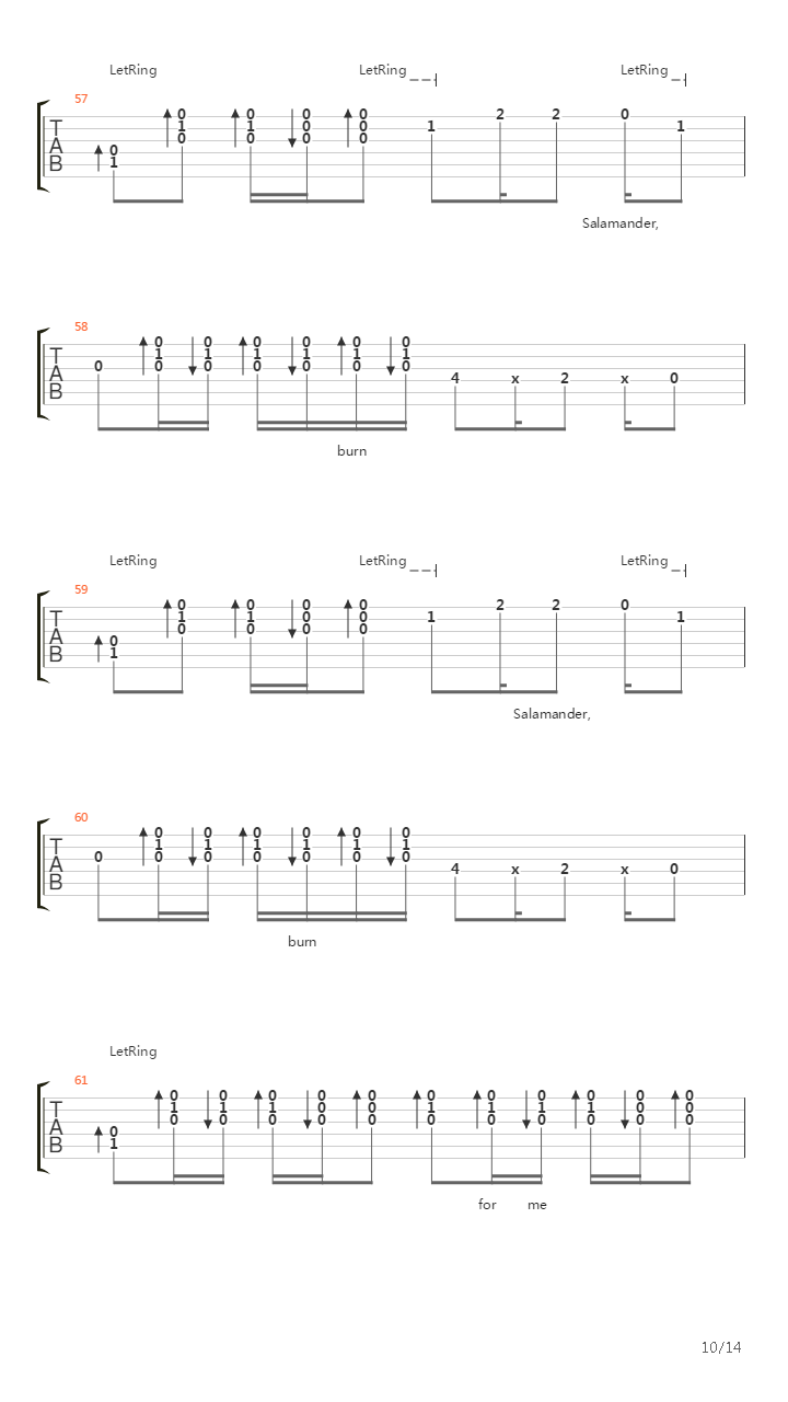 Salamander吉他谱