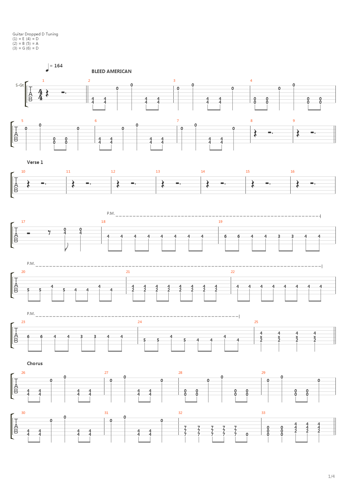 Bleed American吉他谱