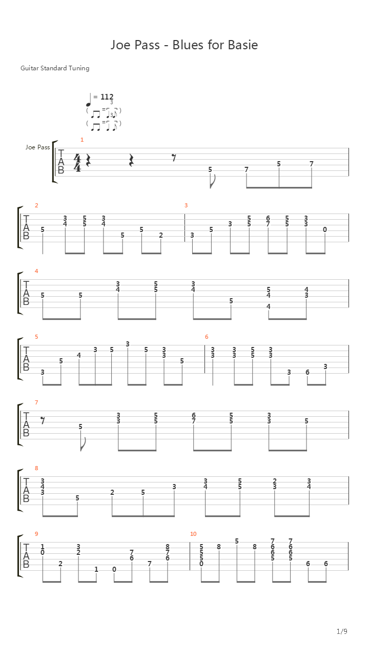 Blues For Basie吉他谱