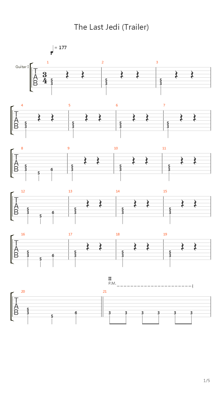 The Last Jedi吉他谱