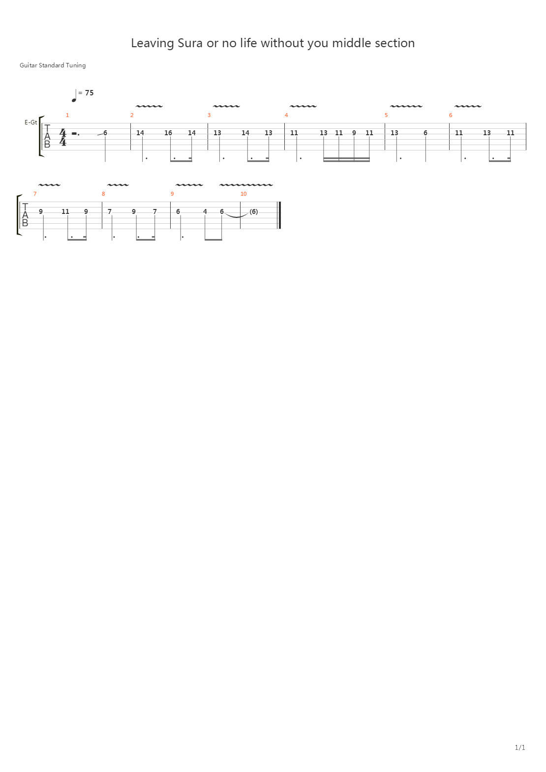 Leaving Sura吉他谱