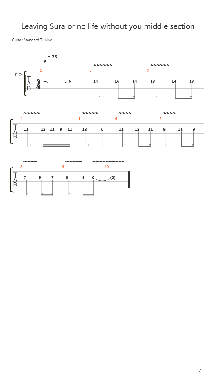 Leaving Sura吉他谱