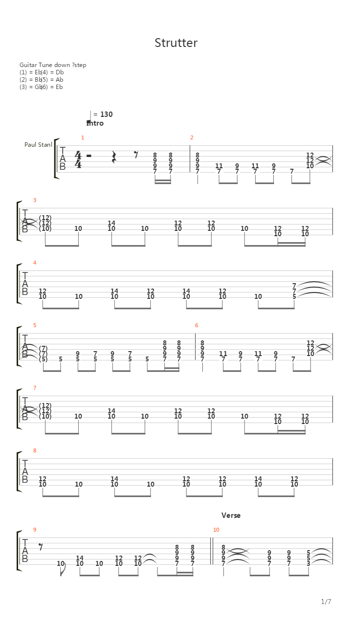 Strutter吉他谱