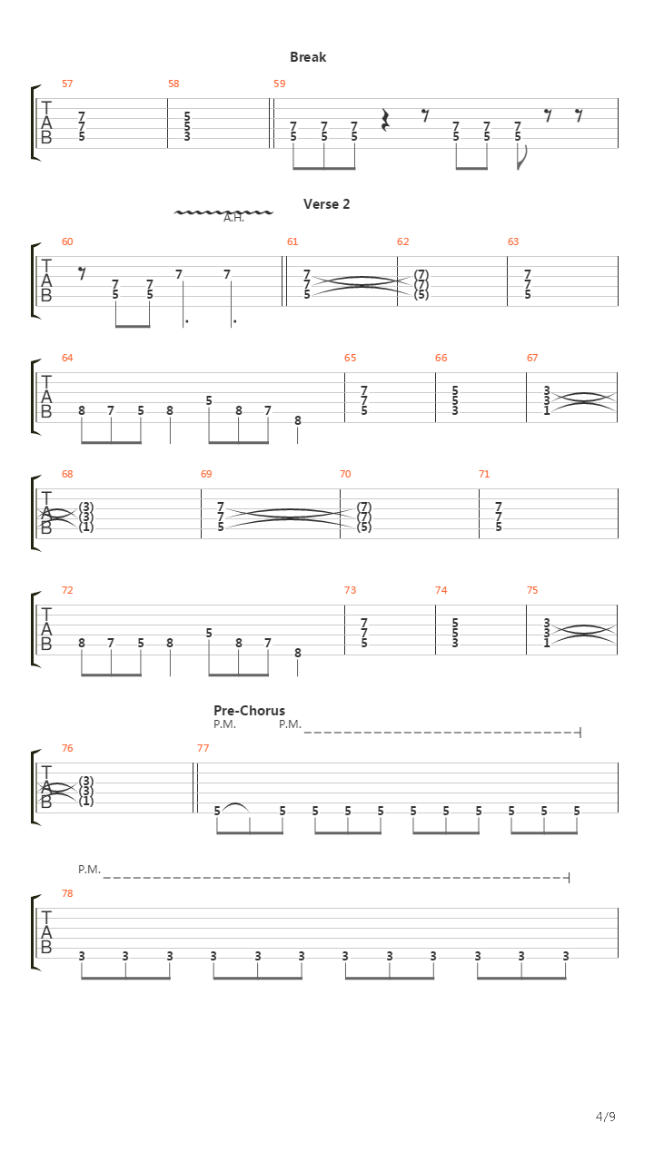 Across The Highlands吉他谱