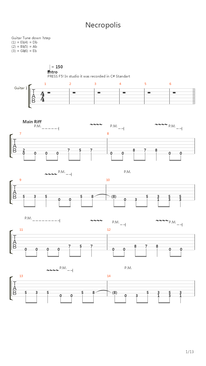 Necropolis吉他谱