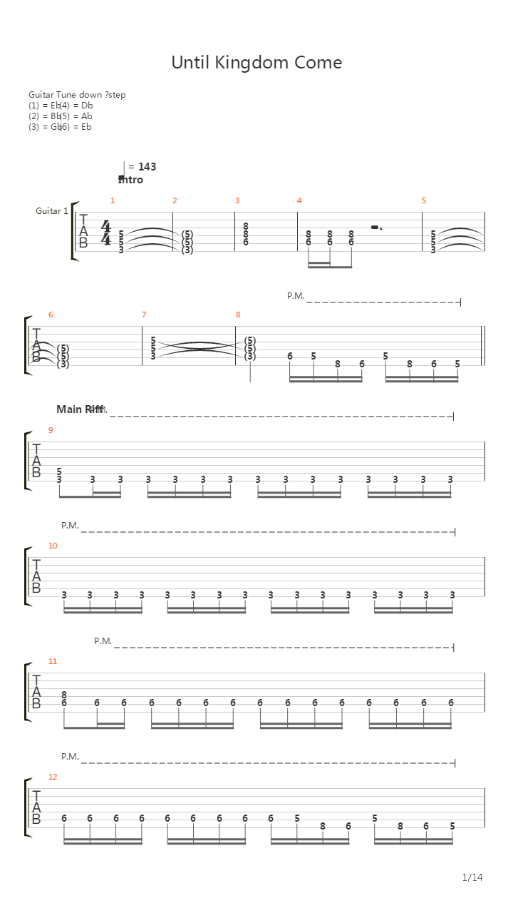 Until Kingdom Come吉他谱