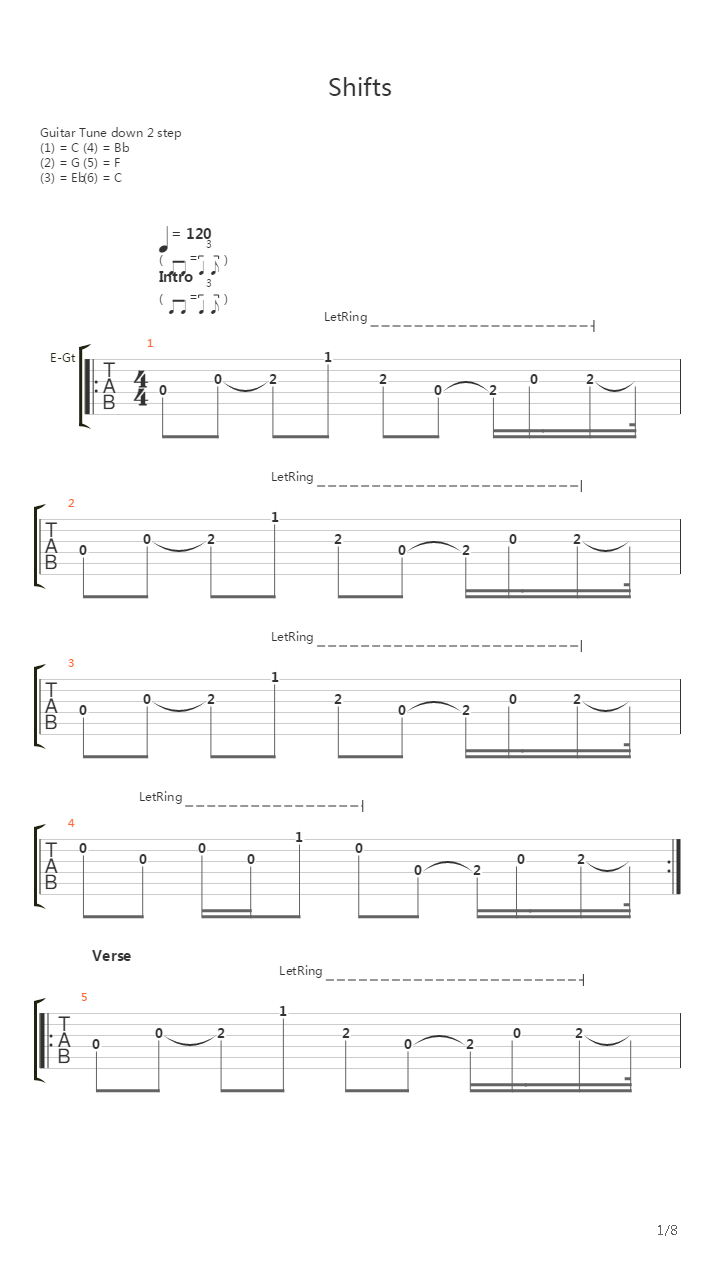 Shifts吉他谱