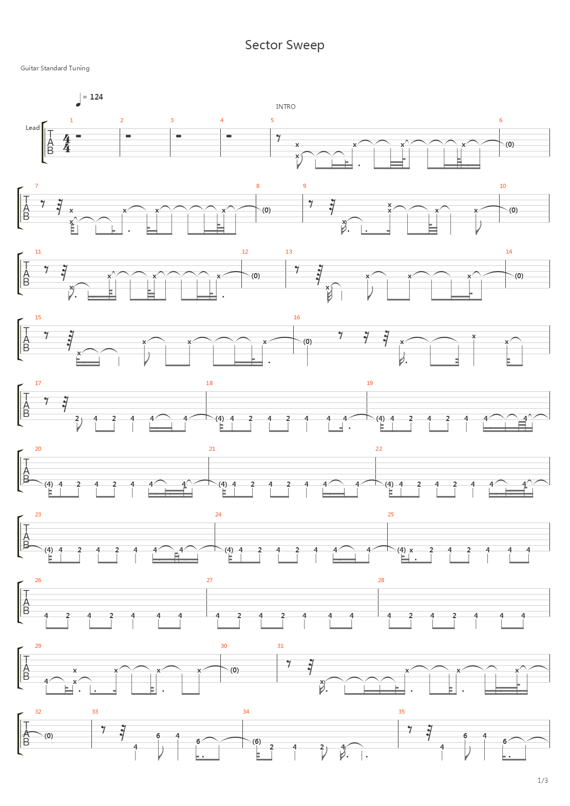 Sector Sweep吉他谱