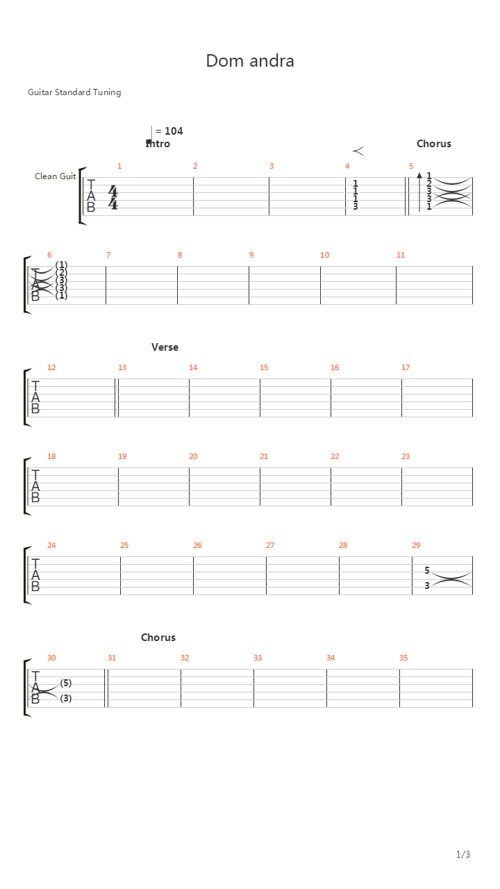 Dom Andra吉他谱