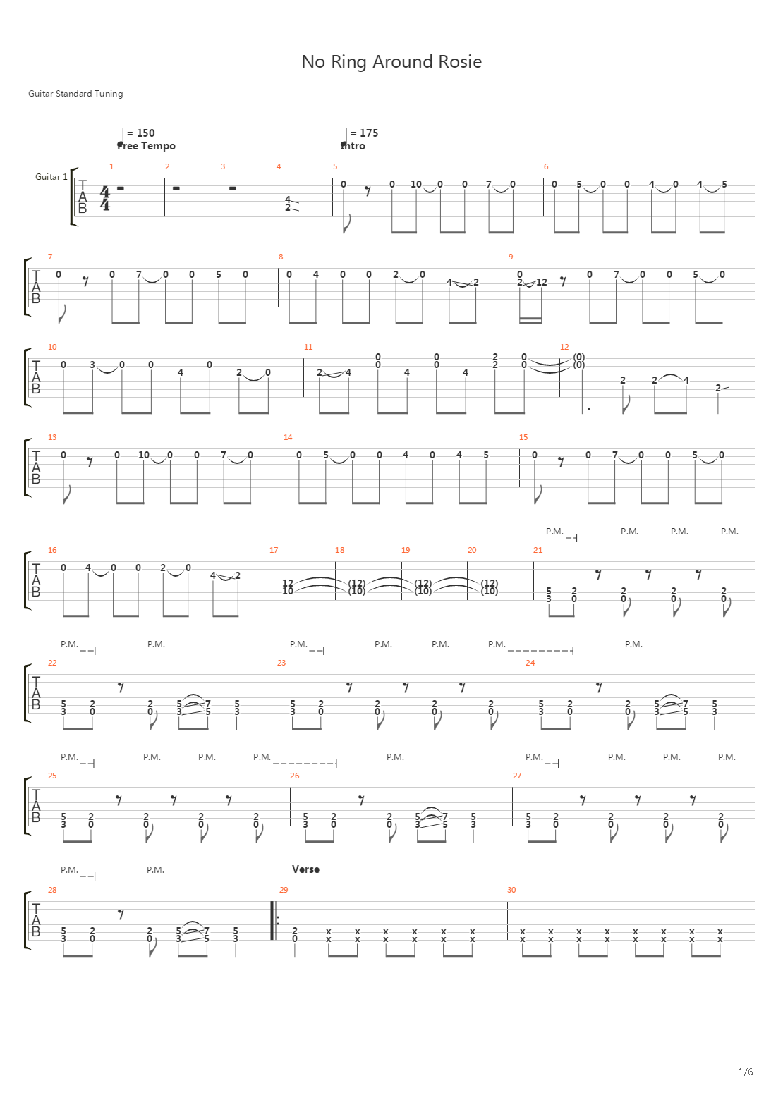 No Ring Around Rosie吉他谱