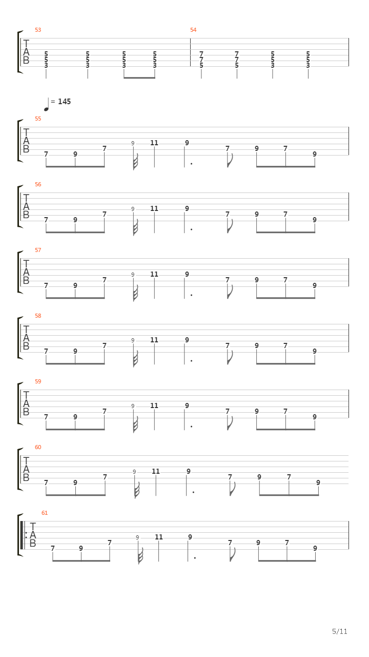 No吉他谱