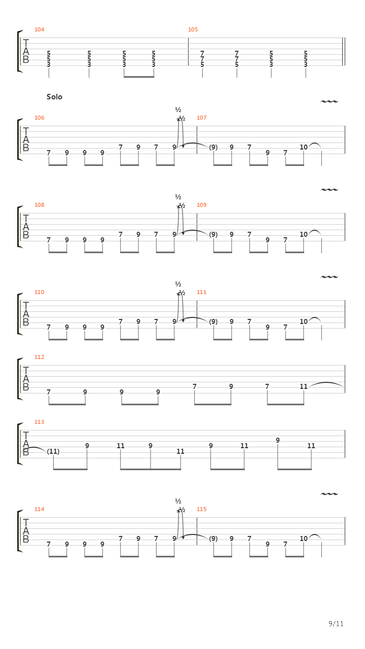 No吉他谱