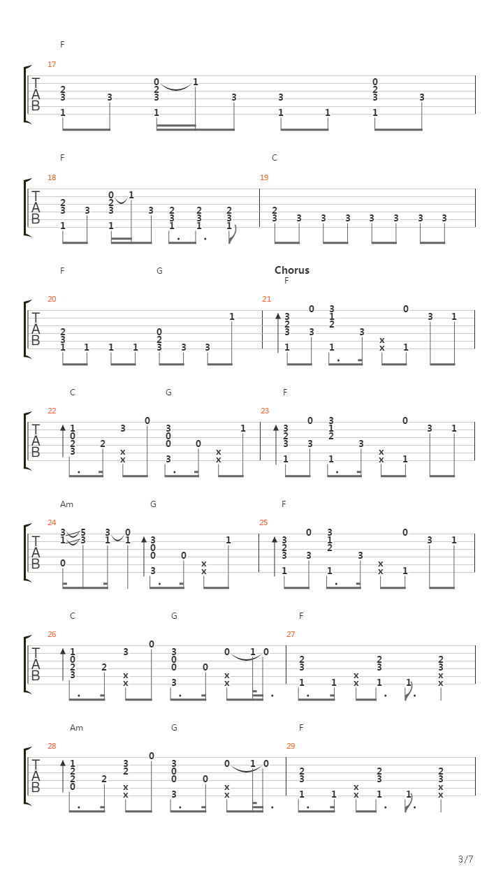 King吉他谱