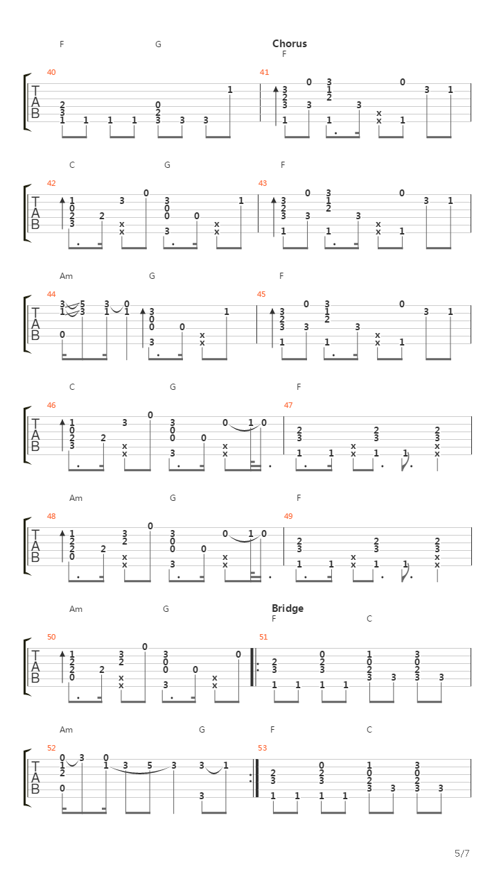 King吉他谱