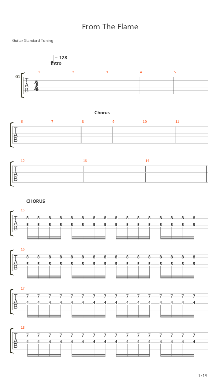 From The Flame吉他谱