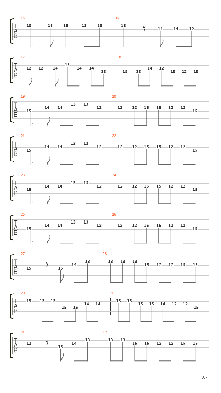 Cintura Fina吉他谱