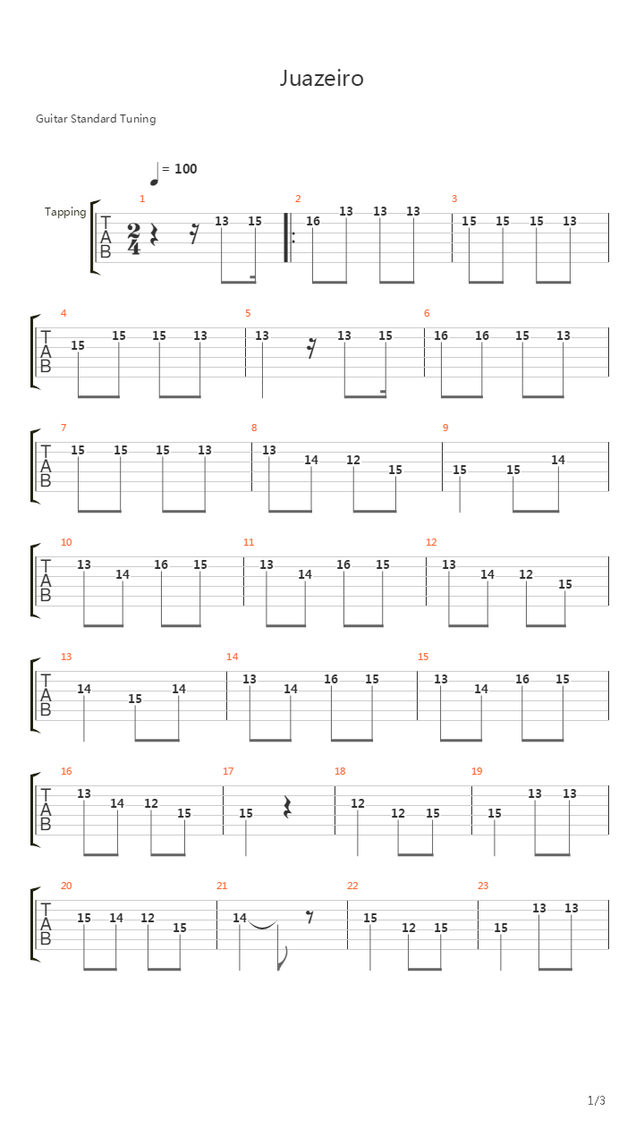 Juazeiro吉他谱