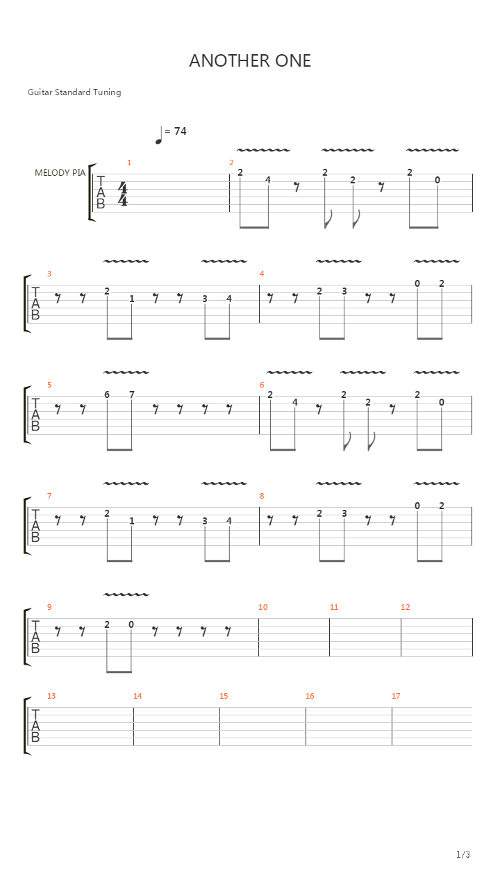 Another One吉他谱